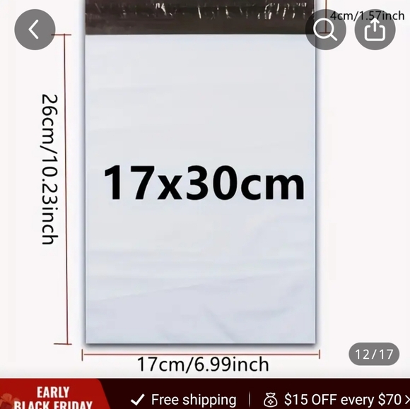 White Bundle Polymailers See Sizes Below Waterproof Tearproof 50 Qty (Cld B Copy - Picture 3 of 7